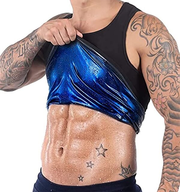 FONICX FIT Sweat Shaper Sauna Vest Men Thermal Body Slimming Tank Top Corset Fat Burn, Workout for Weight Loss Waist Body Slimming, Trainer