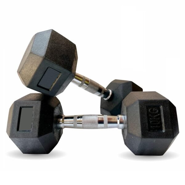 LEEWAY Hex Dumbbells Weights Pack (2.5 kg*2)| Dumbbells set for home gym, Gym dumbbell set, Rubber Encased Hex Fixed Dumbbell Weight, Dumbells2.5kg pair for women, Dumbbell sets online Hexa, Rubber dumbbell set Home Gym Equipment (2.5Kg Pair) - Image 8