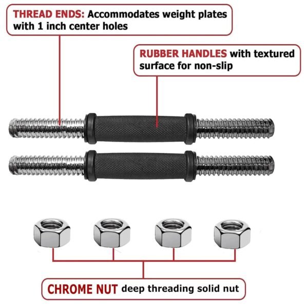 HASHTAG FITNESS dumbles set for home steel weights gym equipment for home gym fitness equipment 10kg to 100kg (10KG)(Adjustable, Alloy Steel) - Image 2