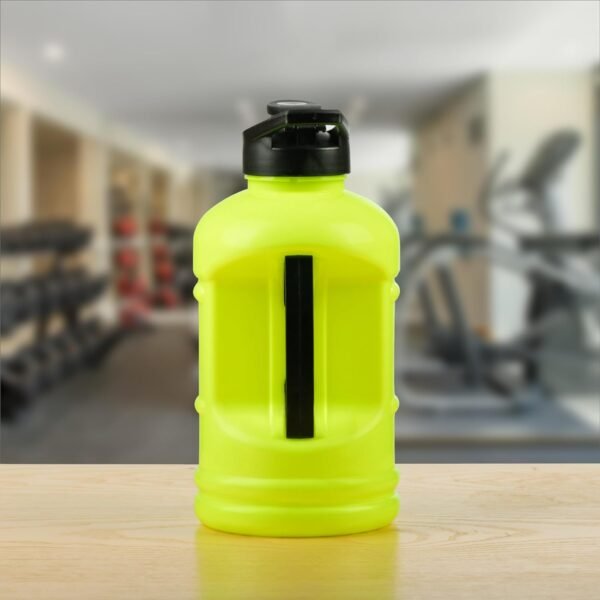 Amazon Brand - Symactive Leakproof Unbreakable Gym Protein Shaker Gallon Bottle with Carry Loop, BPA-Free (Colour: Neon Yellow, 1800 ml),Plastic - Image 7