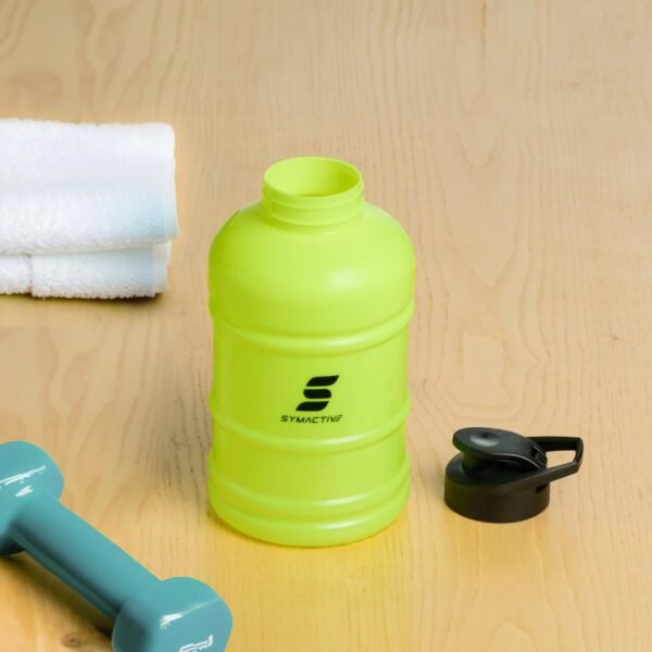 Amazon Brand - Symactive Leakproof Unbreakable Gym Protein Shaker Gallon Bottle with Carry Loop, BPA-Free (Colour: Neon Yellow, 1800 ml),Plastic - Image 6