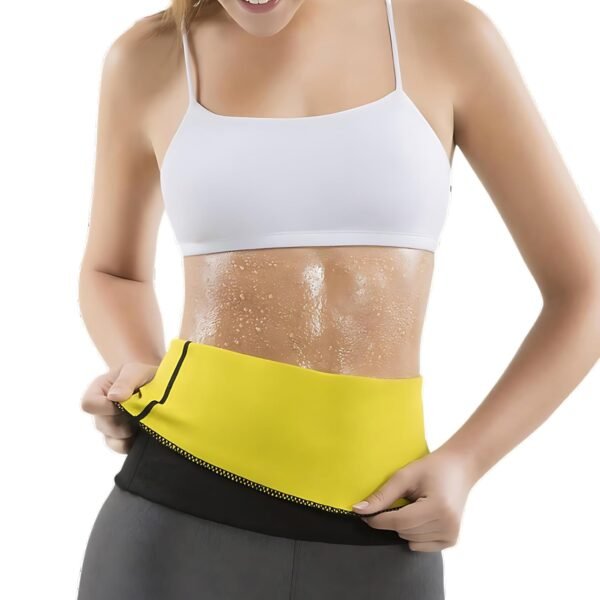 QUICKMOVE Non Tearable Sweat Shaper Slim Belt Premium for Fat Loss, Sauna Slim Belt for Weight Loss Waist - Tummy Trimming Exercise for Men and Women (M, L, XL, XXL, 3XL) (Black) - Image 2