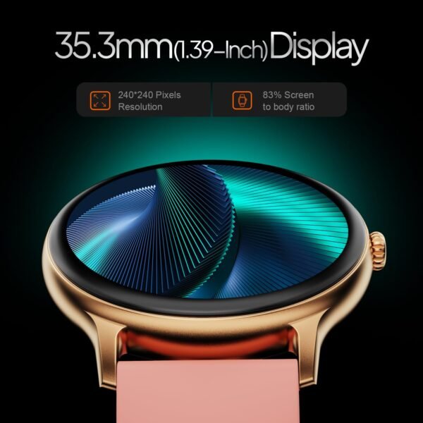 Fire-Boltt Phoenix Pro 35.3mm (1.39 inch) Bluetooth Calling Smartwatch, AI Voice Assistant, Metal Body with 120+ Sports Modes, SpO2, Heart Rate Monitoring (Gold Pink) - Image 4