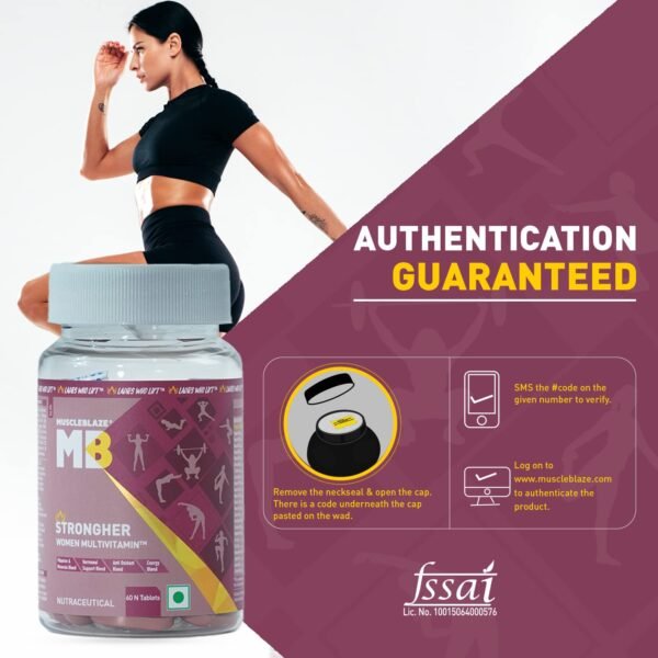 MuscleBlaze StrongHer Women Multivitamin (60 Tablets) | Multivitamin for Women | For Energy & Stamina - Image 6