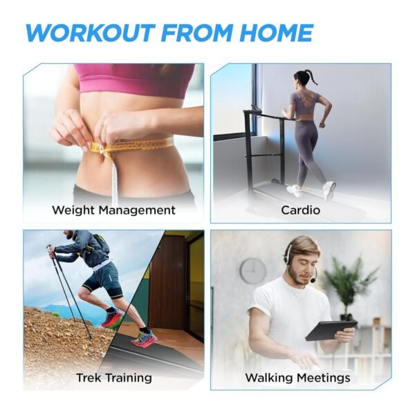 Reach T-95 Falcon Manual Treadmill for Home Workout | Foldable Treadmill with Wheels & Manual Incline | Fitness Machine for Home Gym with LCD Display | 12 Months Warranty | Max User Weight 100 kg - Image 5