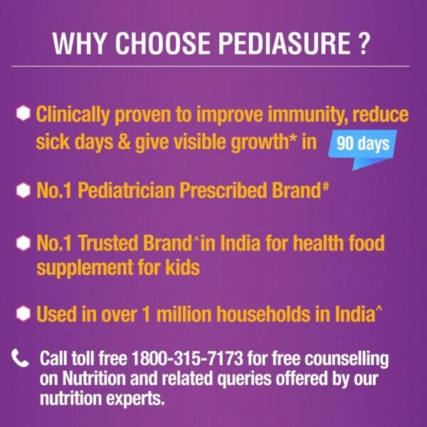PediaSure Health and Nutrition Drink Powder for Kids Growth - 400g (Premium Chocolate) - Image 8