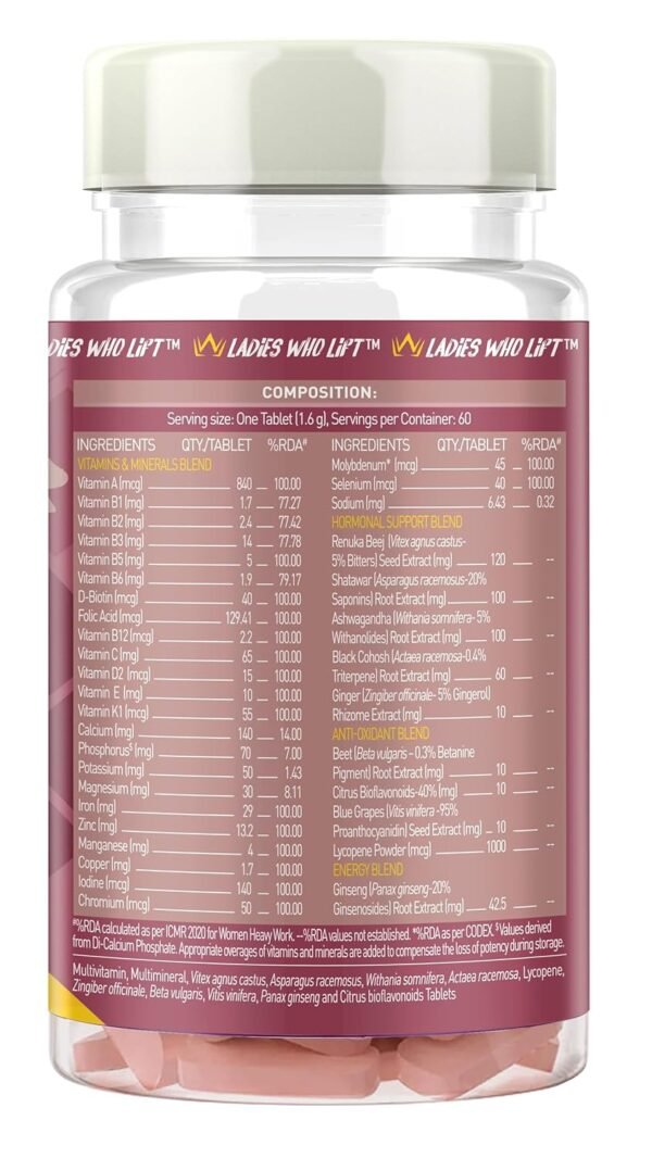 MuscleBlaze StrongHer Women Multivitamin (60 Tablets) | Multivitamin for Women | For Energy & Stamina - Image 5