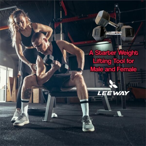 LEEWAY Hex Dumbbells Weights Pack (2.5 kg*2)| Dumbbells set for home gym, Gym dumbbell set, Rubber Encased Hex Fixed Dumbbell Weight, Dumbells2.5kg pair for women, Dumbbell sets online Hexa, Rubber dumbbell set Home Gym Equipment (2.5Kg Pair) - Image 7