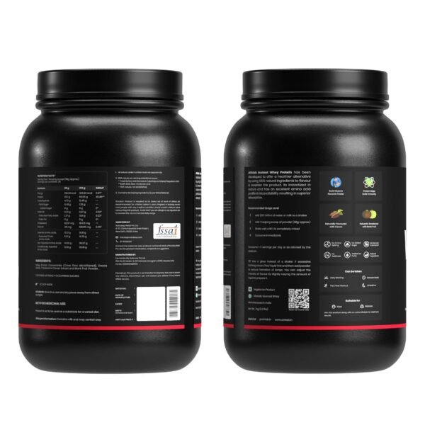 Athlab (by Nutrabay) Instant Whey Protein| Naturally Flavoured & Sweetened with Monk Fruit | No Preservatives, 25g Protein - Dark Chocolate, 1 kg - Image 2