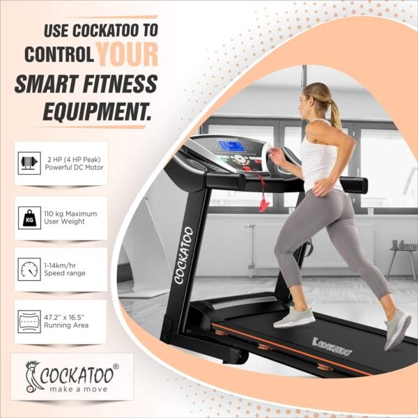 Cockatoo CTM-03 Home Use 2 HP - 4 HP Peak Motorised Manual Incline Treadmill (Free Installation) - Image 3