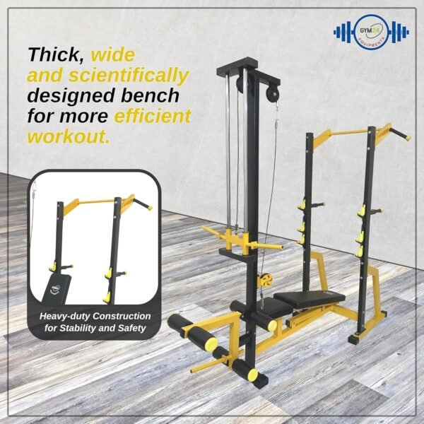 GYM24 EQUIPMENTS SUPER 20in1 exercise bench, fitness equipment, home gym, adjustable bench (incline Decline Flat) Black Leg Extn Curl, Dip Bar Pullupsbar- Loading Capacity: 400 Kg - Image 2