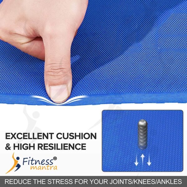 Fitness Mantra ® 6MM Light Weight Anti Skid Extra Large Made by EVA Quality Yoga Mat with Shoulder Strap (Blue) - Image 4