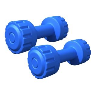 BABA SPORTS Home PVC Dumbbell, Pack of Two, Blue(Made in India) 2KG EACH DUMBLE (BS_2)