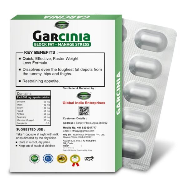 INLAZER Garcinia Cambogia Slim Body Medicine | Garcinia Capsule Fat Burner Weight Loss Product For Teenage Weight Loss Capsule & Loose Extra Body Rapidly Without Exercise 10 Capsule - Image 5
