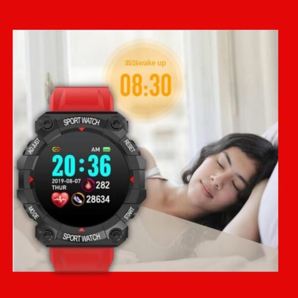 Drumstone (Diwali Special𝟏𝟓 Years Warranty FD68 Smart Fitness Band – Multi-Function Tracker for Heart Rate, Sleep, and Activity Monitoring Ages – Works with iOS & Android – Red - Image 5