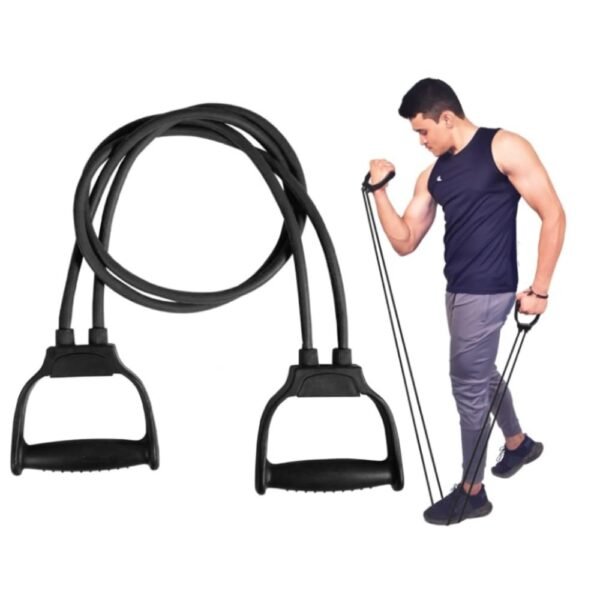 SUREFIT Tummy Trimmer Double Spring, Push-Up Bar, Resistance Band & Abs Roller for Men & Women – Home Gym Ab Exercise Equipment for Stomach, Abs, and Belly Toning (EXERCISE KIT) - Image 5
