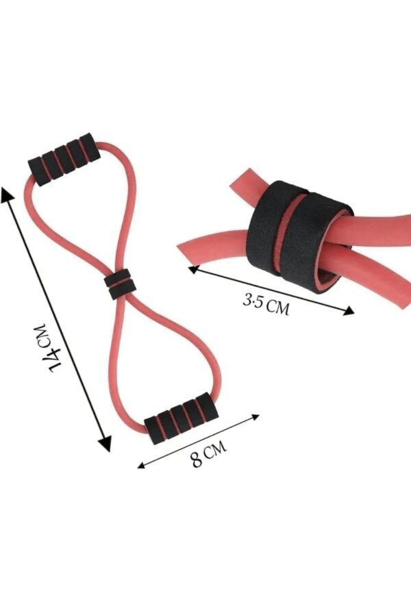 IDELLA Resistance Yoga Tube Band - 6.8kg (15lbs) Figure 8 Shaped Latex Tube, Soft Chest Expander Fitness Exercise, Workout Chest Arm & Shoulder Stretch Exercise Equipment (Multicolour) - Image 2
