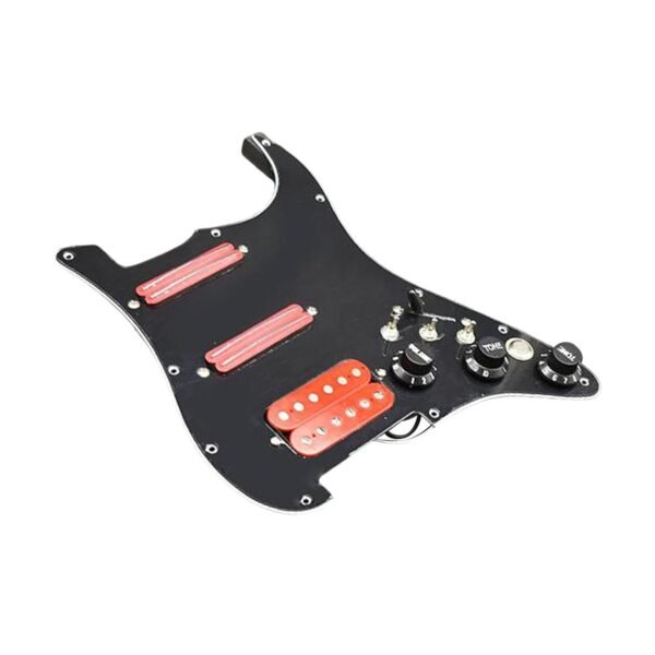 Enakshi Guitar Pickguard Right Electric Guitar Pickguard Pickup for Electric Guitars Black and red - Image 4