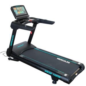 Hercules Fitness Adler TA270 3.5 HP / 7.0 HP AC Motorized Treadmill 15 Level Power Incline Max Speed 22 Km/Hr Max User Weight Capacity 170 KG Trasportation Wheel