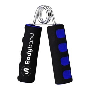 Bodyband Hand Grip Strengthener with Foam Handle, Hand Gripper for Men & Women for Gym Workout Hand Exercise Equipment to Use in Home for Forearm Exercise, Finger Exercise Power Gripper Blue-Black