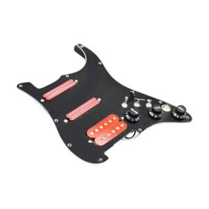 Enakshi Guitar Pickguard Right Electric Guitar Pickguard Pickup for Electric Guitars Black and red