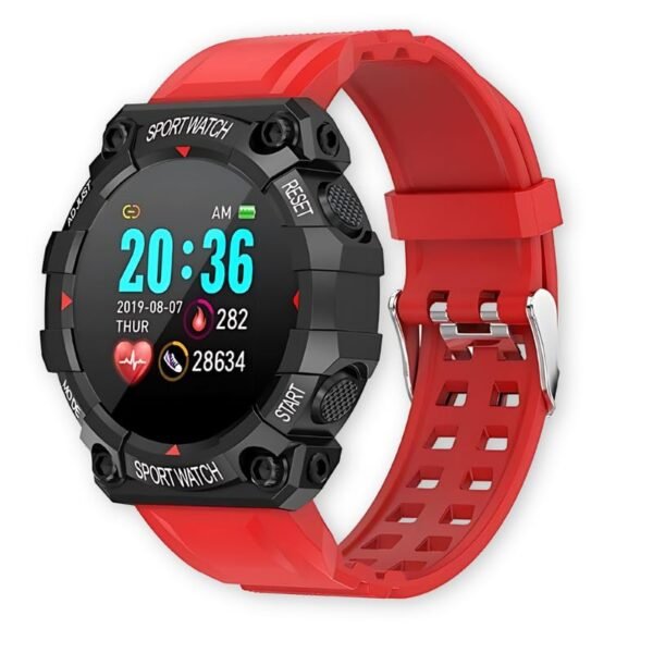 Drumstone (Diwali Special𝟏𝟓 Years Warranty FD68 Smart Fitness Band – Multi-Function Tracker for Heart Rate, Sleep, and Activity Monitoring Ages – Works with iOS & Android – Red