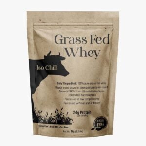 GRASS FED WHEY PROTEIN | 100% PURE GRASS FED WHEY PROTEIN | 24GM PROTEIN PER SERVING | 30 SERVINGS | 1KG (2LBS) (Chocolate)