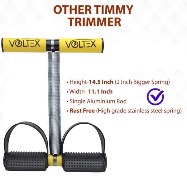 VOLTEX Yellow Single Tummy Trimmer with Spring Burn Off Calories & Tone Your Muscles Ab Exerciser - Image 6