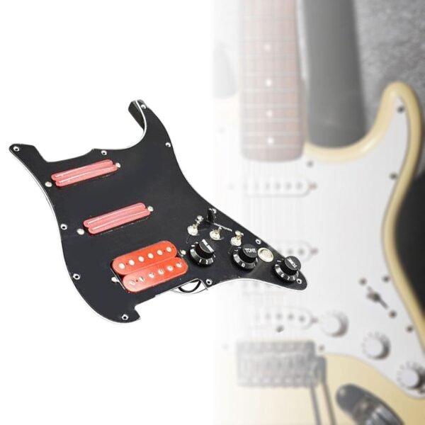 Enakshi Guitar Pickguard Right Electric Guitar Pickguard Pickup for Electric Guitars Black and red - Image 8