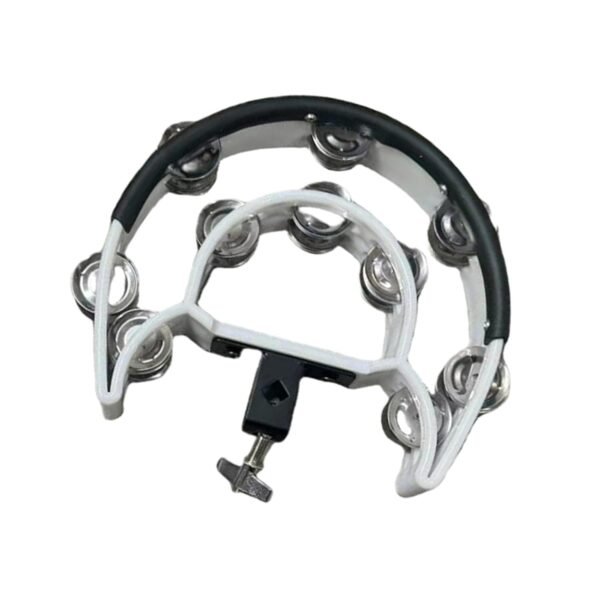 Enakshi Double Row Tambourine Mountable Cymbal Hi Hat Tambourine for KTV Kids Adults white - Image 3