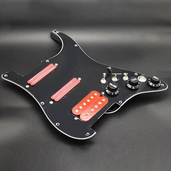 Enakshi Guitar Pickguard Right Electric Guitar Pickguard Pickup for Electric Guitars Black and red - Image 6