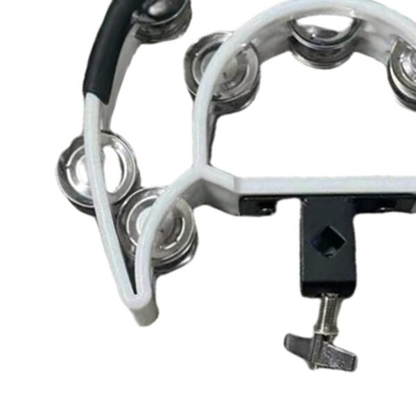 Enakshi Double Row Tambourine Mountable Cymbal Hi Hat Tambourine for KTV Kids Adults white - Image 8