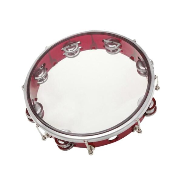 SECRET DESIRE 10inch Tambourine Children Musical Educational Toy for Concert Dancing Party Red - Image 3