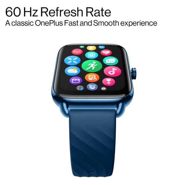 OnePlus Nord Watch with 1.78 AMOLED Display, 60 Hz Refresh Rate, 105 Fitness Modes, 10 Days Battery, SPO2, Heart Rate, Stress Monitor, Women Health Tracker & Multiple Watch Faces [Deep Blue] - Image 6