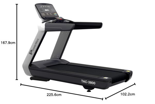 PowerMax Fitness TAC-3800 4HP (6HP Peak) Motorized Treadmill with Free Installation Assistance, Commercial & Automatic Incline - Image 9