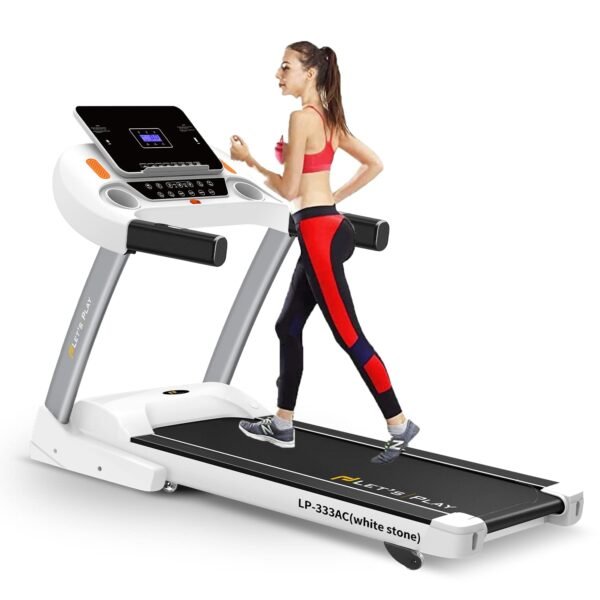 LET'S PLAY® Automatic Treadmill for Home Use 3HP AC Motor [5 Years Warranty on Motor] Foldable Running Machine for Home, Low Noise and Auto Incline, Semi Commercial Treadmill