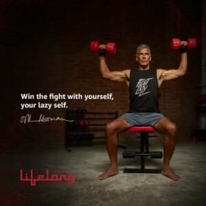 Lifelong PVC Fixed Dumbbells Pack of 2 for Home Gym Fitness Barbell, Workout at Home; for Resistance Training; Easy Grip and Anti- Slip Dumbbells (6 Month Warranty)