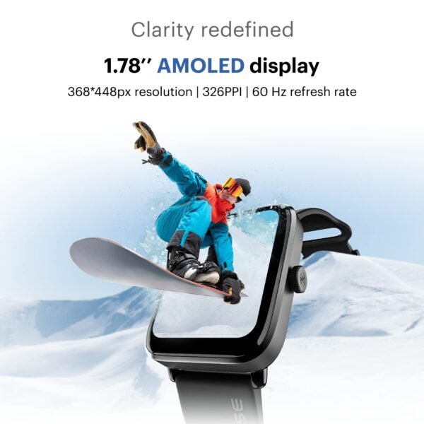 Noise ColorFit Pro 4 Alpha 1.78" AMOLED Display, Bluetooth Calling Smart Watch, Functional Crown, Metallic Build, Intelligent Gesture Control, Instacharge (Deep Wine) - Image 2