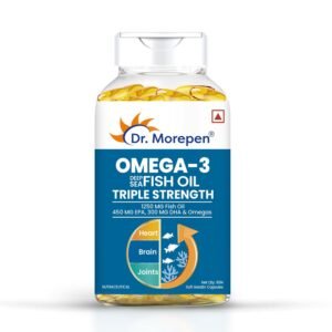 DR. MOREPEN Omega 3 | Deep Sea Fish Oil Triple Strength | 1250mg with 900mg DHA & EPA – 60 Softgels (Pack of 1)