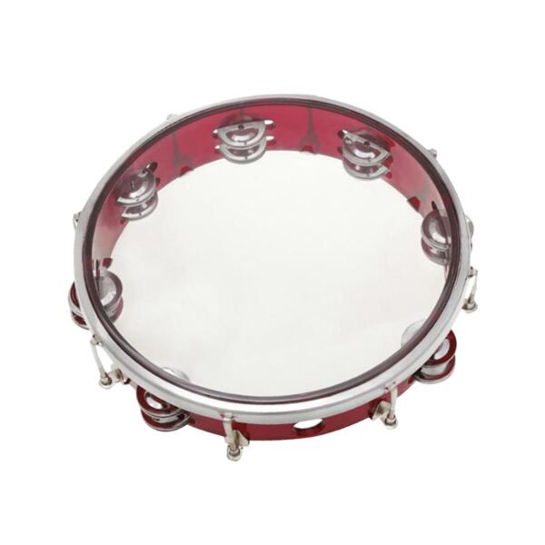 SECRET DESIRE 10inch Tambourine Children Musical Educational Toy for Concert Dancing Party Red - Image 2