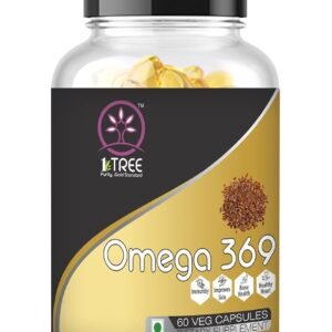 1 Tree Omega 3 6 9 Capsules vegetarian supplement with flaxseed | Immunity booster for joints, eyes, skin and hair | Vegetarian source of protein, 60 Capsules