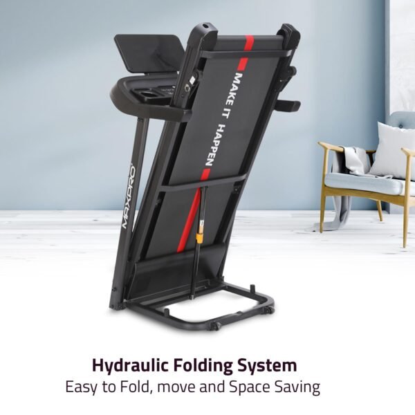 MAXPRO Fusion 4.5 HP Peak DC Motor, 15 Level Auto Incline Treadmill for Home Gym,Free Diet Plan,Max.Speed 14km/hr,Max. User Weight 110kgs,Fit Show App Support, LCD Display for Home use (PTM405I) - Image 8