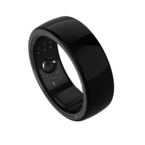 aaboRing, Health & Fitness Tracker Smart Ring, Advance Sleep Monitoring, Stress & Activity Tracking, Titanium, IP68 Waterproof (US Size No 6, Wireless – DeepBlack)