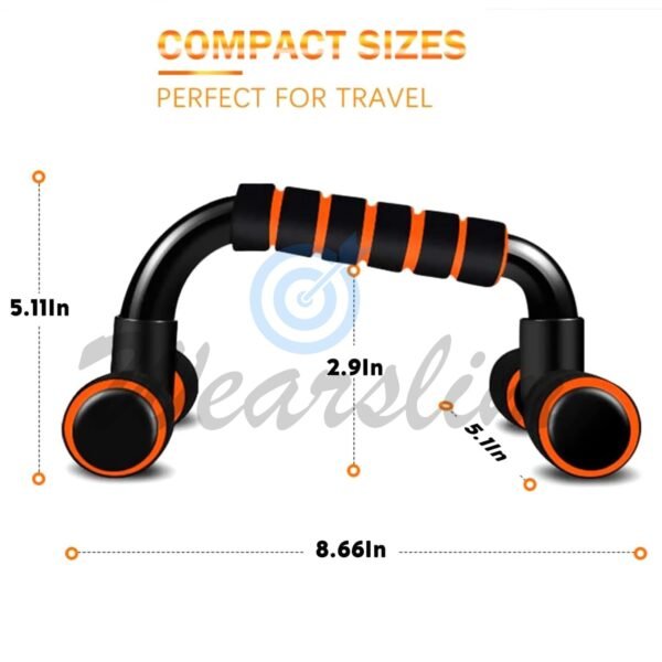 Wearslim® Professional Abdominal Wheel With Push Up Bar | Ab Roller With Workout Push-up Stands for Exercise Fitness Gym for Men & Women (Ab Roller Push Up Bar Combo) - Image 6