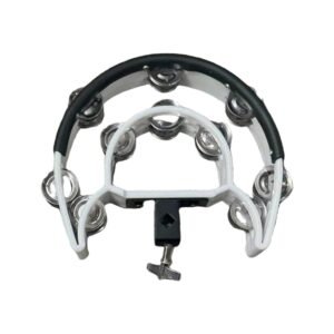 Enakshi Double Row Tambourine Mountable Cymbal Hi Hat Tambourine for KTV Kids Adults white