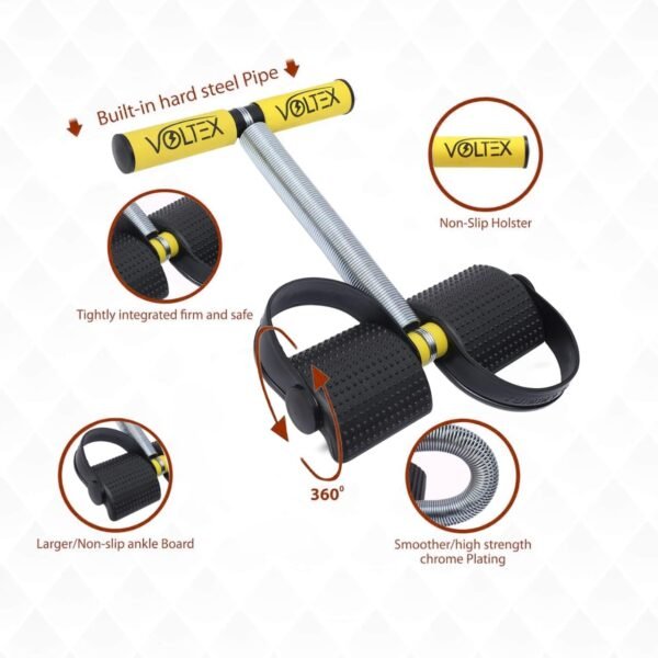 VOLTEX Yellow Single Tummy Trimmer with Spring Burn Off Calories & Tone Your Muscles Ab Exerciser - Image 4
