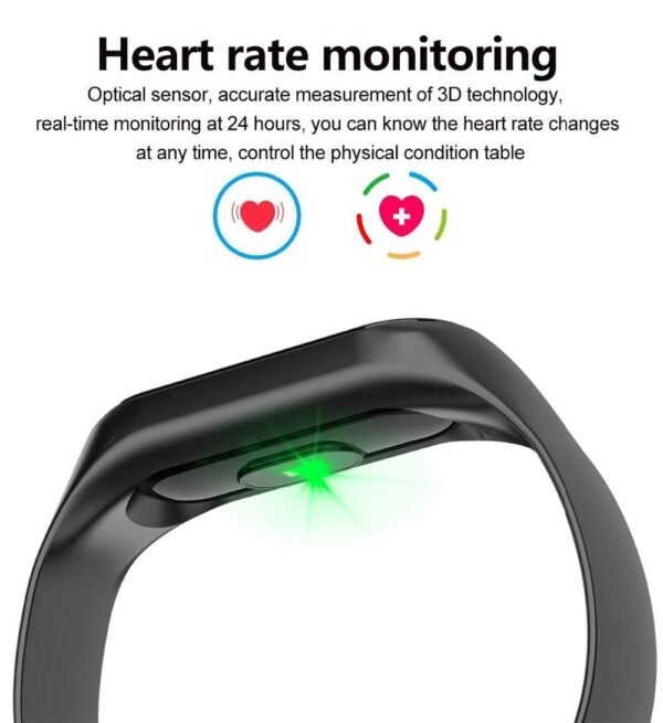 Exxelo (Special 10 Year Warranty) M3 Band Heart Rate Monitor OLED Display Bluetooth 4.0 Waterproof Sports Health Activity Fitness Tracker Silicone Smart Bracelet