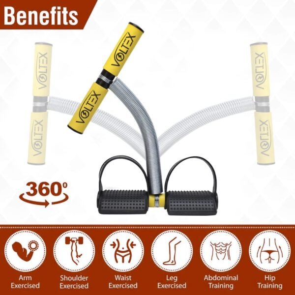 VOLTEX Yellow Single Tummy Trimmer with Spring Burn Off Calories & Tone Your Muscles Ab Exerciser - Image 5