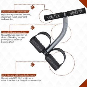 VOLTEX Single Spring Tummy Trimmer for Abs Exerciser,Body Toner and Fat Buster| for Men and Women Black