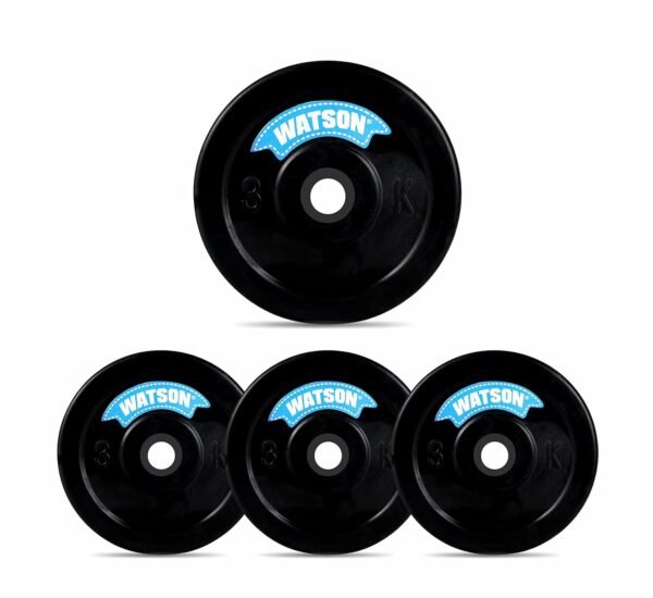 WATSON gym rubber plates,12kg (3x4) Rubber Dumbbell Plate, 25mm for Home, Professional Exercise, Gym Weight Plates, home gym equipments for men